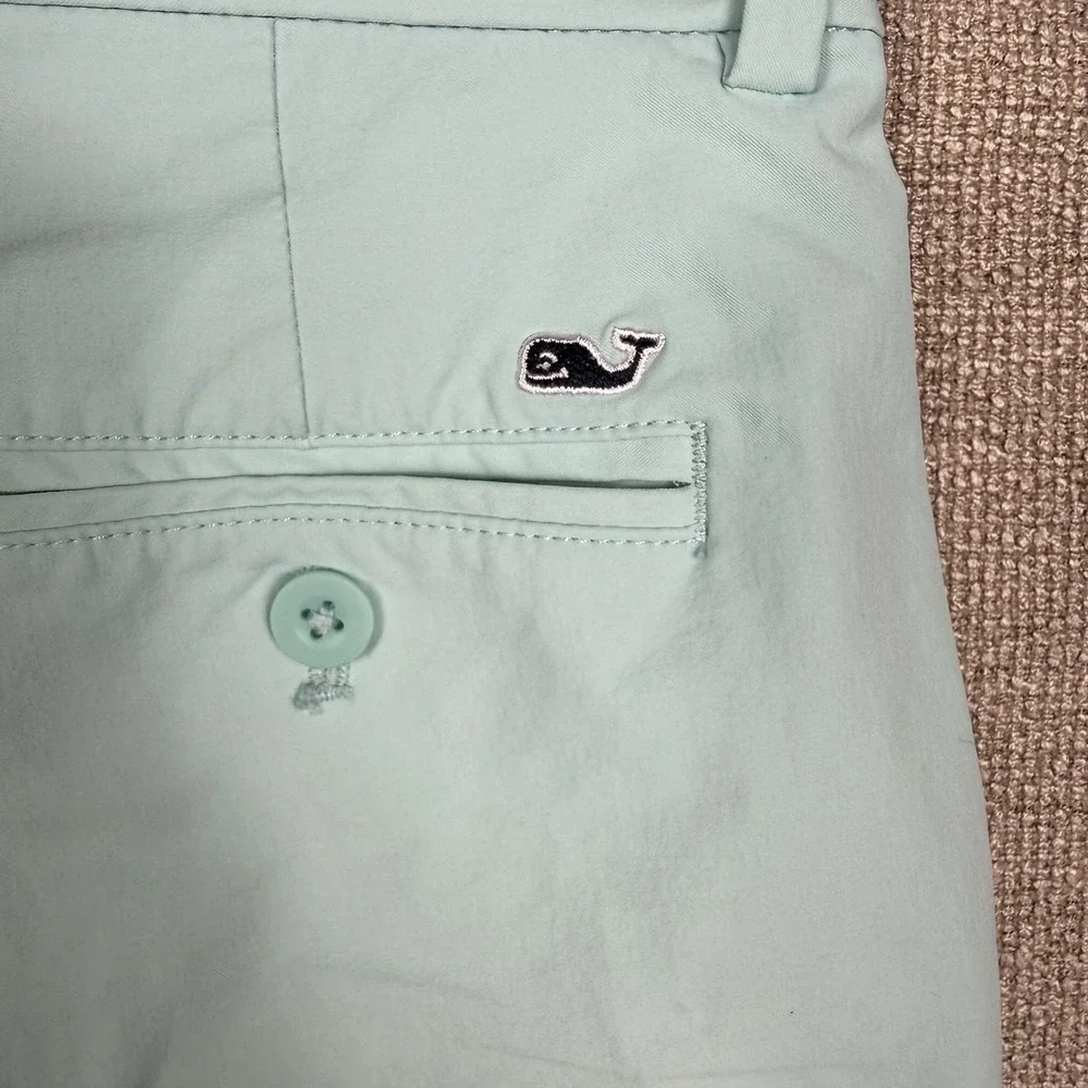 Vineyard Vines Boys Performance Shorts Size 12 Aqua Blue Stretch Chino